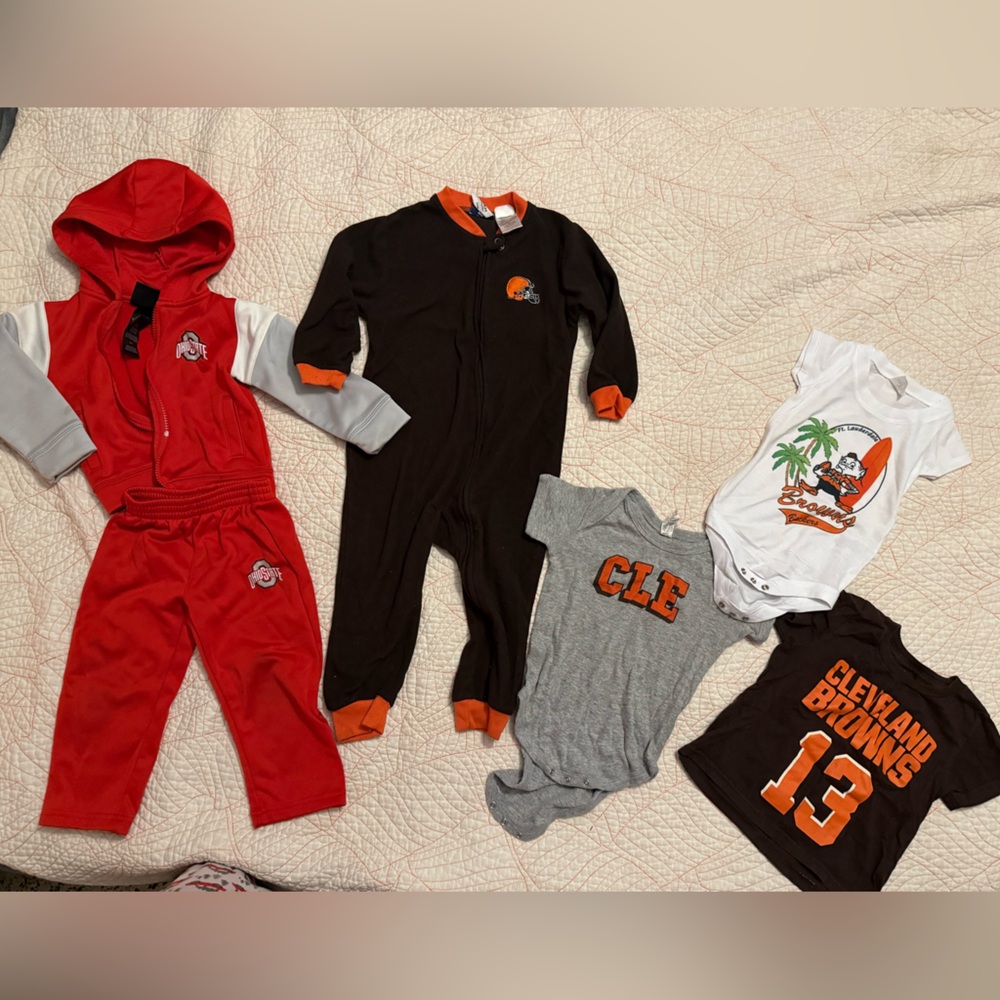 Ohio State and Cleveland Browns Baby/Toddler Lot!